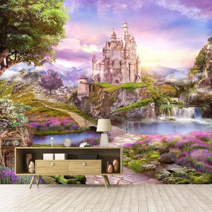 GLWYHY-Children's Room Castle Peel-and-Stick Wall Mural-58 x80 | Self-adhesive, Wallpaper,Cartoon,Bedroom,Wall paintings,Dreamy. - color: Zzsl-04, size: 58"x80"