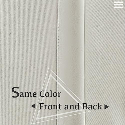 Turquoize Cream Beige Blackout Window Drapes Room Darkening Themal Insulated Grommet/Eyelet Top Nursery/Living Room Curtains for Bedroom/Living Room Each Panel 42 in x 54 in (W x L) (Set of 2 Panels) - color: Cream Beige, size: 42"W x 54"L (Pack of 2)