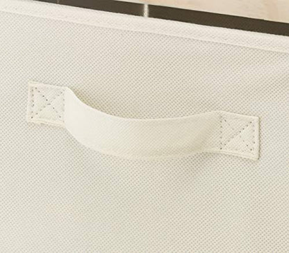 Whitmor 3 Drawer Wood Chest Organizer, Natural Pine Storage with Pull Out Fabric Bins, Easy Assembly, Compact Design for Bedroom Closet Nursery, 11.0"L x 10.0"W x 25.5"H
