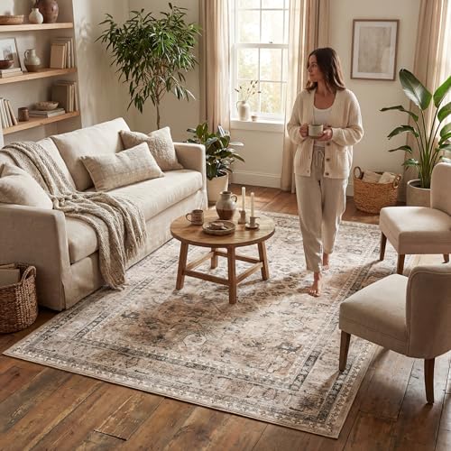 nuLOOM Davi Stone Medallion Washable Area Rug, 3' x 5' - color: Davi Stone, size: 3' x 5' (Rectangular)