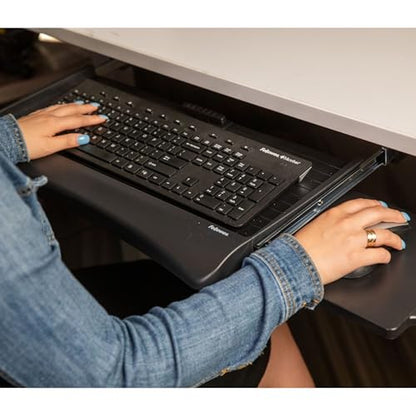 Fellowes Office Suites Underdesk Keyboard Drawer, Black/Silver (9140305)