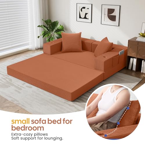COMAX Futon Sofa Bed, Convertible Sofa Bed, Folding Boneless Couches