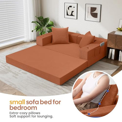 COMAX Futon Sofa Bed, Convertible Sofa Bed, Folding Boneless Couches