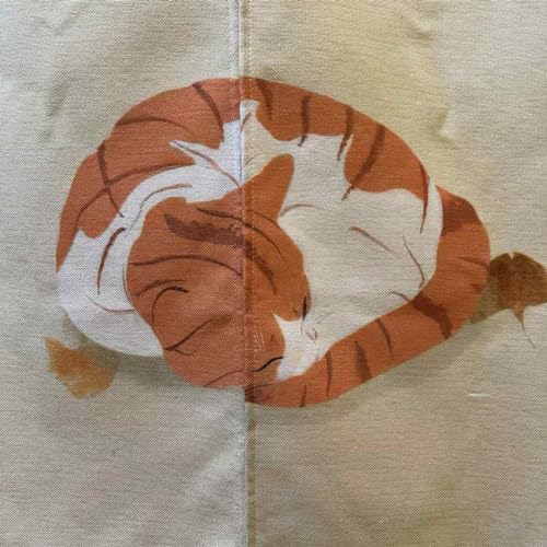 Ofat Home Cat Sleeping Japanese Noren Doorway Curtain,Closet Curtain, Custom Panel Curtain Wall Tapestry Hanging Window Noren, 85x150cm - color: Cat Sleeping