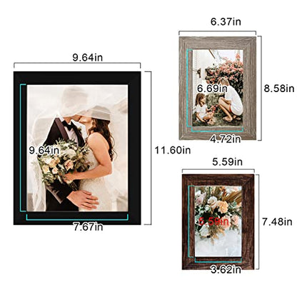 LUCKYLIFE Picture Frames Collage Wall Decor 10-Pack, Gallery Wall Frame Set with 8x10 5x7 4x6 Frames in 3 Different Finishes - color: Black&Gray&Brown