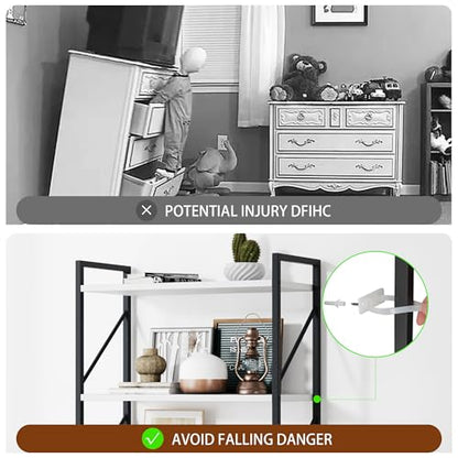 Shintenchi 2-Tier Bookshelf: Tall Industrial Bookcase for Living Room/Home/Office, Modern Book Holder with Storage Rack Shelves - White - color: 2pcs/White