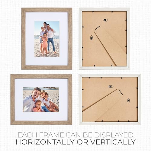 Sheffield Home 4 Piece Gallery Wall Frame Set, 8x10 Inch, Light Natural - color: Light Natural, size: 8x11 Inch
