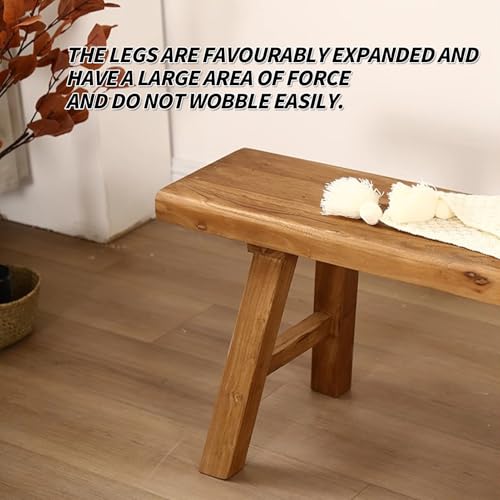 Farmhouse Indoor Solid Wooden Noodle Bench - Rustic Entry Way Benches Seat,Maximum Load 880IB,Handcraft Finshed for Entryway Bedroom/Living Room/Dining Room - size: 71*10.2*17.7in