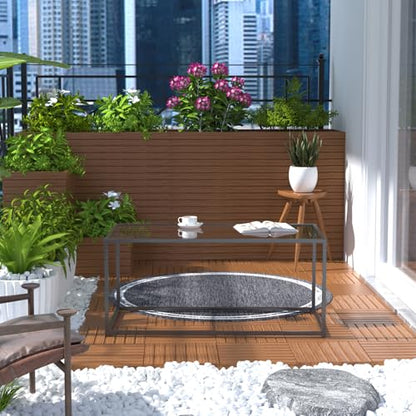 Glass Coffee Table Modern Center Table,Minimalist Coffee Table for Living Room,Tempered Glass-top with Sturdy Metal Frame, Easy Assembly,Black - color: Black, style: Rectangle