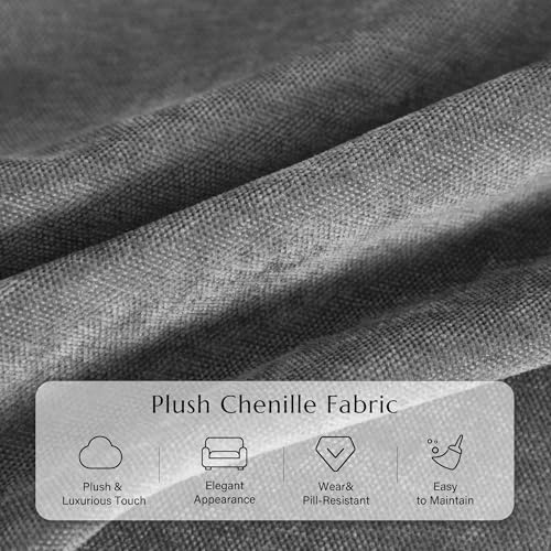 65.4" Loveseat Sofa, Chenille Love Seat with 2 Pillows, Grey | Easy Assembly, Pocket Spring Cushions, Comfy Modern Small Couch for Living Room, Bedroom, Apartment, Office - color: Grey, size: 65.4" Loveseat Sofa