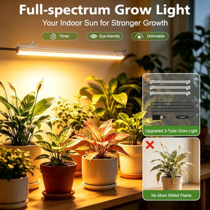 BACEKOLL Plant Stand Indoor with Grow Light, 8 Tier Corner Plant Shelf Tall | 62" Lighted Flower Holder for Plant Multiple, Space-Saving Beautiful Display Growing Rack for Home Patio, Sturdy Metal, Brown
