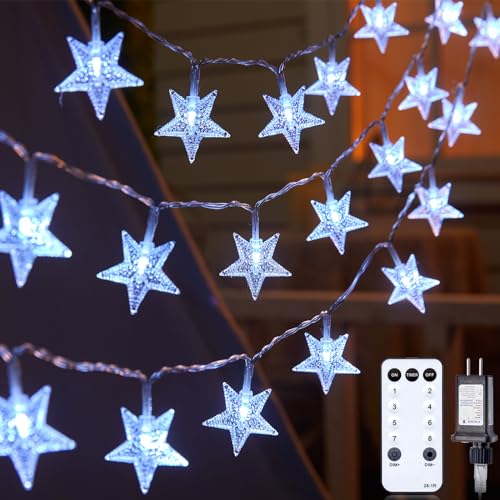 Minetom Star String Lights - color: White - 33ft