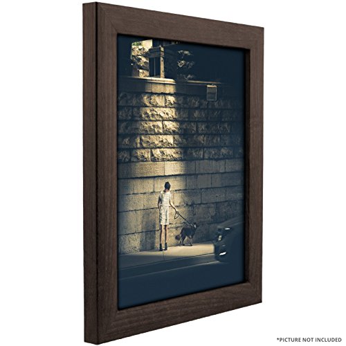 Craig Frames 23247778 Picture Frame 7-Piece Wall Set, Brown Frames, White Display Mats - color: 621FSET01S07X Brown Frame Set