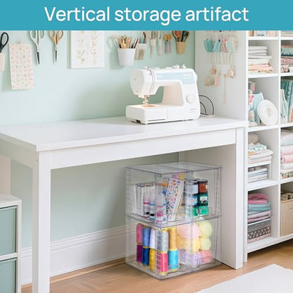 Vtopmart 4 Pack Clear Stackable Storage Drawers,9.7" High Plastic Organizers Bins for Skincare, Bathroom Supplies,Ideal for Cabinet,Undersink,Vanity,Kitchen,Pantry Organization - size: 4Pack 9.7"H
