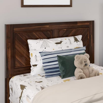 AFI, Canyon Twin Solid Wood Rustic Farmhouse Headboard, Barnwood - color: Barnwood, size: Twin