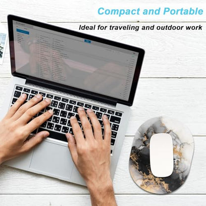 Rimilak Small Mouse Pad 6 x 8 Inch, Takes up Wrist and Mouse Space, Waterproof Compact Mini Mouse Mat for Laptop Computer Wireless Mouse Keyboard Home Office Travel,Gray Gradient Marble - color: Gray Gradient Marble, size: 8L x 6W inches