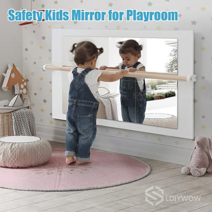 SLDIYWOW Shatterproof Full Body Wall Mirror Tiles, 8PCx12x12 Acrylic Tiles for Bedroom, Baby Kids Playroom, Over The Door Closet Mirror - size: 8 Pieces