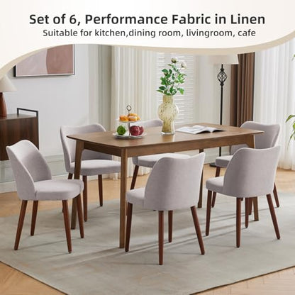 GarveeHome Dining Chairs Set of 4 with Cozy Backrest/Wooden Legs | Dining Chairs Set of 4 with Cozy Backrest/ Wooden Legs No tools Needed - color: Light Grey