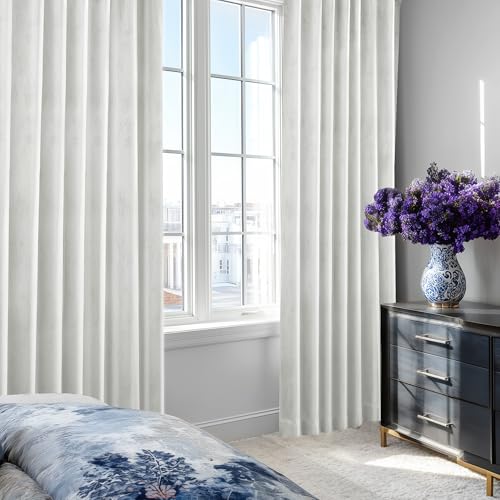 Deconovo 100% Blackout Curtains for Living Room & Tall Windows, Pinch Pleated Thermal Insulated Soundproof Waterproof Back Tab Drapes with Tieback, Greyish White, 50" Wx96 L (Set of 2) - color: Linen 100% Blackout - Silver Grey, size: 50"W x 96"L (Pack of