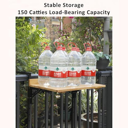 Balcony Bar Table for Railings,Folding Workbench,Stable Sturdy Wall Table,Outdoor Indoor Folding Hanging Table,Study Work Bench,Wall-Mounted Small Folding Space Saving Serving Table Desk(120x38cm) - size: 120x38cm