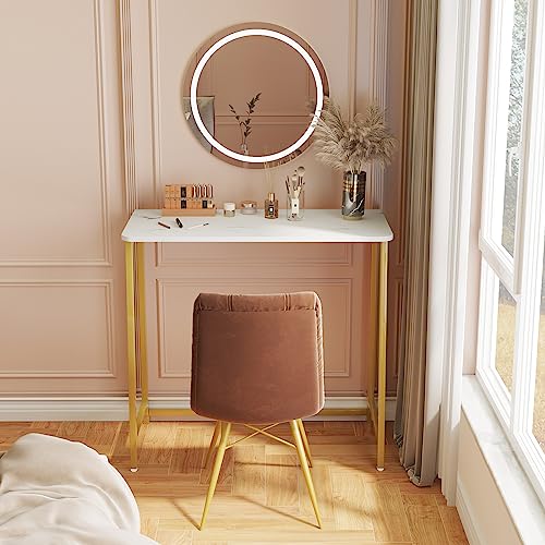 WOHOMO Folding Desk, Small Foldable Desk and Narrow Console Table with Storage,3 Tire Long Sofa Table Behind Couch
