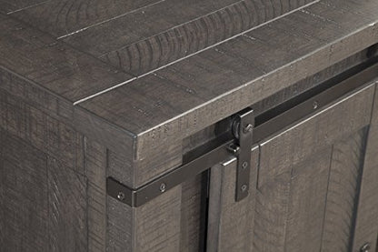 Martin Svensson Home Rustic 65" Wood Entertainment Center, Gray | Solid Pine, TV Stand, Sliding Doors, Adjustable Shelves & Cable Management, for TVs up to 70" - color: Grey
