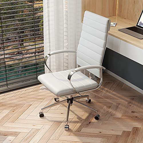lux Modern Desk Chairs with Wheels and arms Ergo Chairs high Back Chair Computer Leather Modern Chair Leather Office Executive Chair (4020-gray) - color: 4020-gray