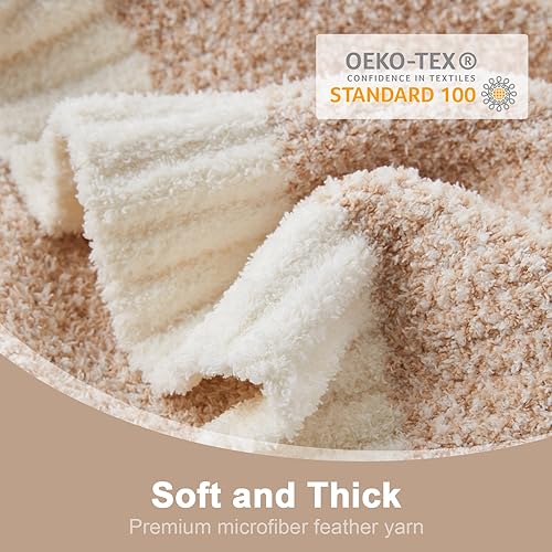 Snuggle Sac Super Soft & Reversible Heather Beige Throw - Oversized Cozy Knit Blanket for Bed, Sofa, Living Room, Twin Size (60x80 Inches) - color: Heather Beige, size: Twin (60"x80")