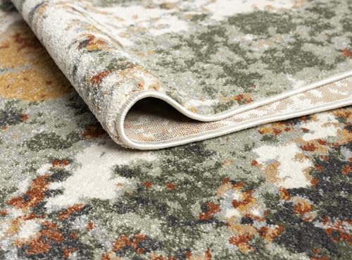 Keen Home Design Runner Rugs - 32"x91" Non-Shedding, Thick Pile Abstract Rugs for Kitchen, Living Room, Bedroom, Dining Room, Entryway - Size: 2'8" x 7'7", Skies Green - color: Skies Green, size: 2'8" x 7'7" (Runner)