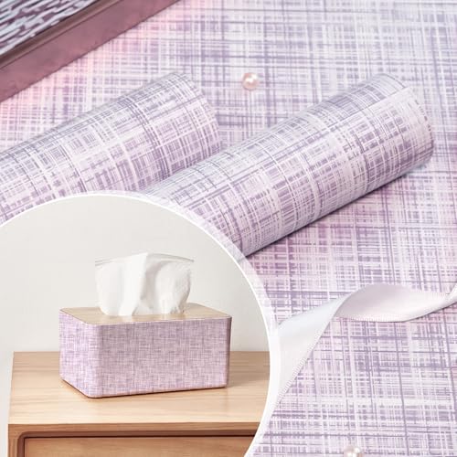 Purple Grasscloth Wallpaper Peel and Stick Wallpaper Texture Contact Paper 17.3"x480" Vintage Wallpaper Removable Waterproof Wall Paper for Room Walls Cabinets Furniture Drawers Desk - color: Purple, size: 17.3" x 480"