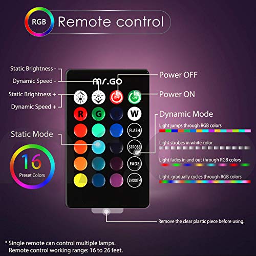 Mr.Go 8-inch Ultra-Fun LED Glowing Ball Light w/Remote, RGB Color Changing Globe Mood Lamp, 16 Colors 8 Brightness 4 Lighting Modes, Waterproof, Rechargeable & AC Adapter Power, Stunning Light Orb - color: Ball 8"