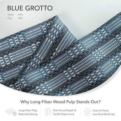 Deluxe Vertical Blinds Blue 45.8"-86" x 96", Blue Grotto | Deluxe Designer Blue Panel Blinds for Patio Doors and Room Dividers with Extendable Track and Trimmable Panels - color: Blue Grotto