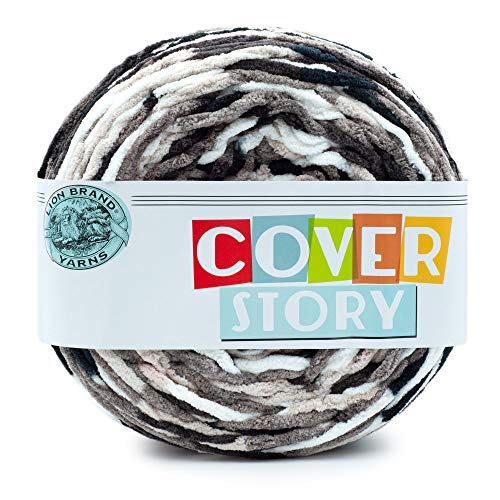 Lion Brand Yarn, Cover Story Blanket Yarn, Mica, Multicolor, 1 Pack | Soft Super Bulky Thick Blanket Crochet & Knit Fiber for Chunky Afghans, Plush Amigurumi Stuffed Animals, Pillows - color: Mica