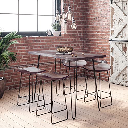 Jofran Nature's Edge 52" Farmhouse Dining Table - Solid Wood Counter Height Dining Table for Modern Homes, Slate - color: Slate