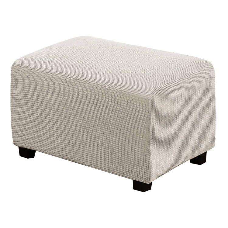 H.VERSAILTEX Ottoman Cover Slipcover Rectangle Fit Length 29'-34' Footrest Sofa Slipcovers Stool Cover Footstool Protector Covers Feature Stretch Thick Soft Jacquard Fabric Washable - Island Fossi - color: Island Fossi, size: Rectangle-Large