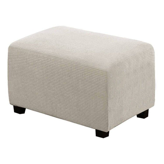 H.VERSAILTEX Ottoman Cover Slipcover Rectangle Fit Length 29'-34' Footrest Sofa Slipcovers Stool Cover Footstool Protector Covers Feature Stretch Thick Soft Jacquard Fabric Washable - Island Fossi - color: Island Fossi, size: Rectangle-Large