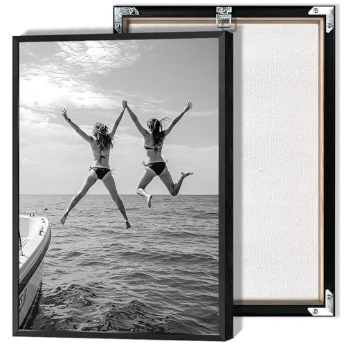 Vintage Black And White Ocean JumpPoster Summer Sail Boat Yacht Canvas wall art Beach Sexy Girl photography Prints Painting For Living Room Bedroom Apartment Wall Decor 12x16in Framed - color: style 04, size: 12"L x 16"W, style: Framed