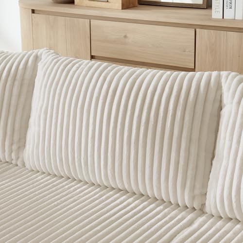 Compact Modular sectional,Compressed Corduroy Sofa with Modern Minimalist Style, Ultra-Comfy Compression Modular Sofa with Space-Saving Efficient Design-Beige