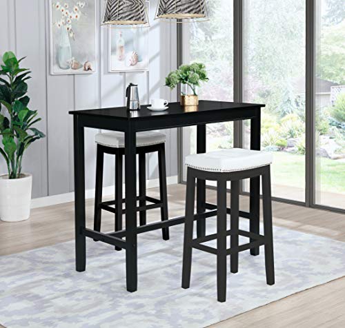 Linon 42 inch Bar Height Pub Claridge Table, Black - color: Black, size: Bar Height