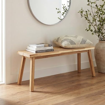 ARROWSTONE Solid Wood Bench for Entryway, Bed Bench, Dining, Plant Stand - Wooden Bench Indoor (47 inches) - size: 47 inches