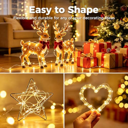 btfarm 12 Pack Fairy Lights Battery Operated Twinkle Lights with 3 Modes | 7Ft 20 Led String Light, Waterproof Bulk Small Mini Silver Wire for Christmas Mason Jars Wedding Table Centerpiece,Warm White - color: Warm White, size: 12 Pack