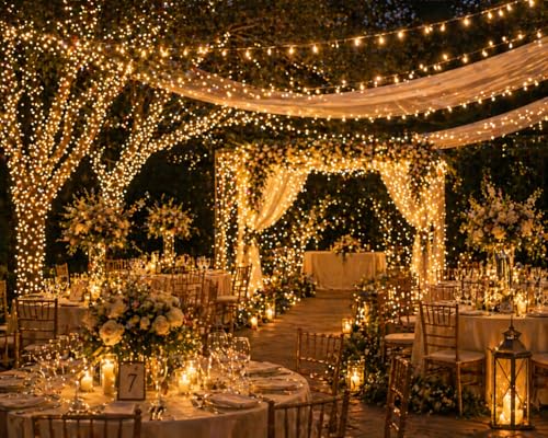Christmas Hook™ 150 LED Fairy Lights, 50FT Warm White Copper Wire Lights, Battery Operated Fairy String Lights with Timer (6Hr/18Hr), Indoor Outdoor Fairy Lights for Room, Wedding, Mason Jar Decor