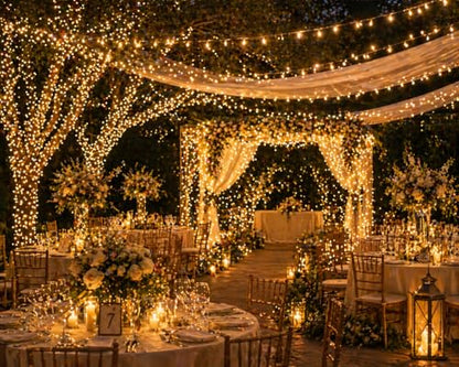 Christmas Hook™ 150 LED Fairy Lights, 50FT Warm White Copper Wire Lights, Battery Operated Fairy String Lights with Timer (6Hr/18Hr), Indoor Outdoor Fairy Lights for Room, Wedding, Mason Jar Decor