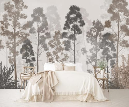 AFZEVEB-Tropical Jungle Peel and Stick Wallpaper Trees Walls Mural - color: X807, size: 157" x 108"