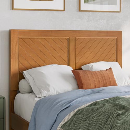 AFI, Canyon Full Solid Wood Rustic Farmhouse Headboard, Light Toffee - color: Light Toffee, size: Full