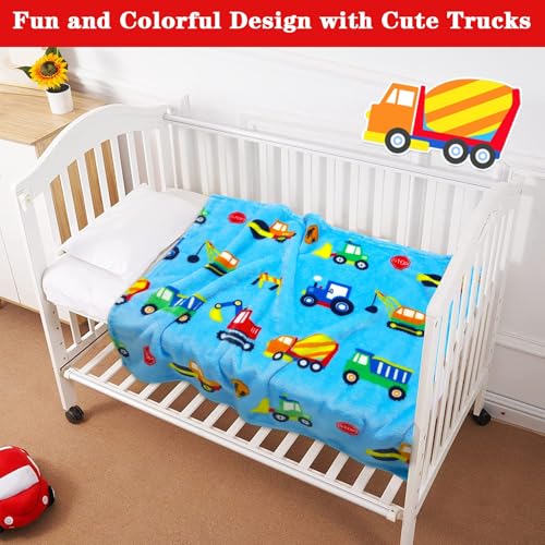 Lukeight Construction Toddler Blanket Gifts for Boys and Girls, Plush and Thick Boys Truck Blanket Birthday Gifts for Toddler and Baby (Construction, 30x40 Inches) - color: Truck, size: 30 in x 40 in
