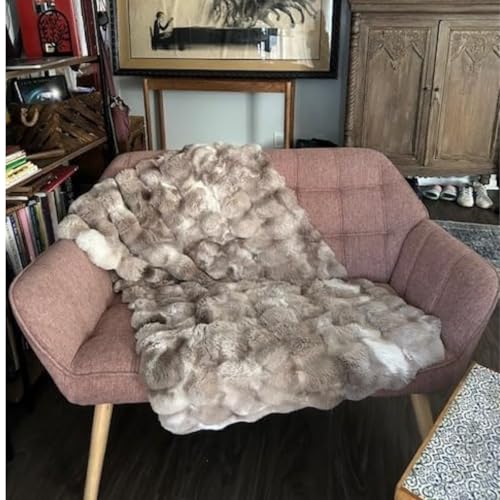 48”Small Loveseat Sofa, Modern Linen Upholstered Mini Couch 2-Seater Fluffy Love Seat with Quilting Backs and Wood Legs for Small Space Living Room, Bedroom, Pink - color: Pink, size: Loveseat