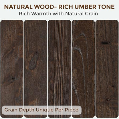 Dreamland 40 Inch Long Floating Shelves Set of 2, Rustic Solid Elm Wood Live Edge Floating Shelf Wall Mounted, 8 Inch Deep Wooden Wall Shelves for Living Room, Bedroom, Bathroom, Kitchen, Walnut - color: Walnut, size: Live Edge - 40"L