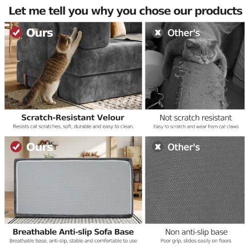 79" Convertible Futon Sofa Bed, Boneless Couch for Living Room | Pet scratch-resistant velour, dual-firmness full-block foam cushions, pull-out sleeper couch, no assembly, Deep Gray - color: Dark Gray, size: 78IN