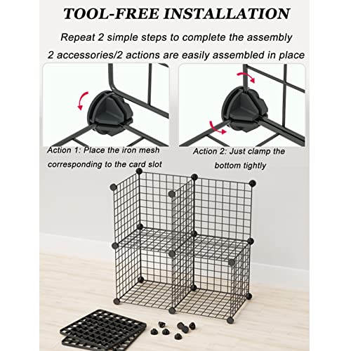 Hat Display Stand,Motorcycle Helmet Rack Stand - Floor-Standing Metal Bike Helmet Holder with Shoe Bag Shelf - Grids Storage Bins for Closet Cabinet - Modular Bookshelf & H,10 Cube - size: 10 Cubes